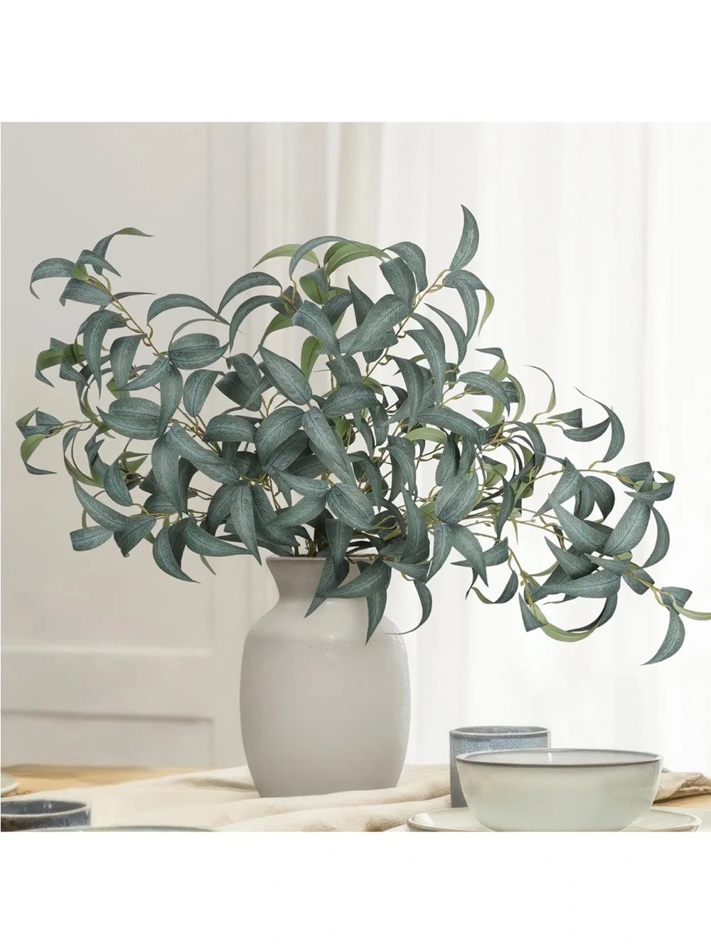 Artificial Greenery Stems for Vase 5 Pcs Tall Fake Plants Branches Faux Greenery